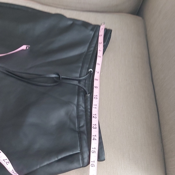 π€Kaffe Kavilla black pleather pants faux leather drawstring waistπ€ - Picture 15 of 16